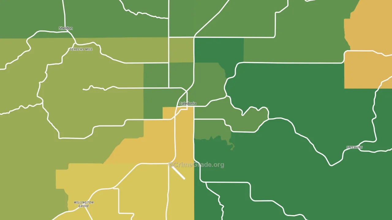 55921, MN Map of Theft Rates