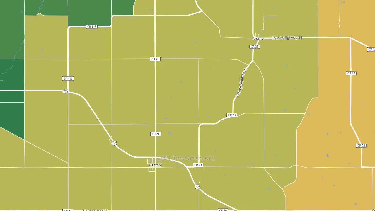 55922, MN Map of Theft Rates