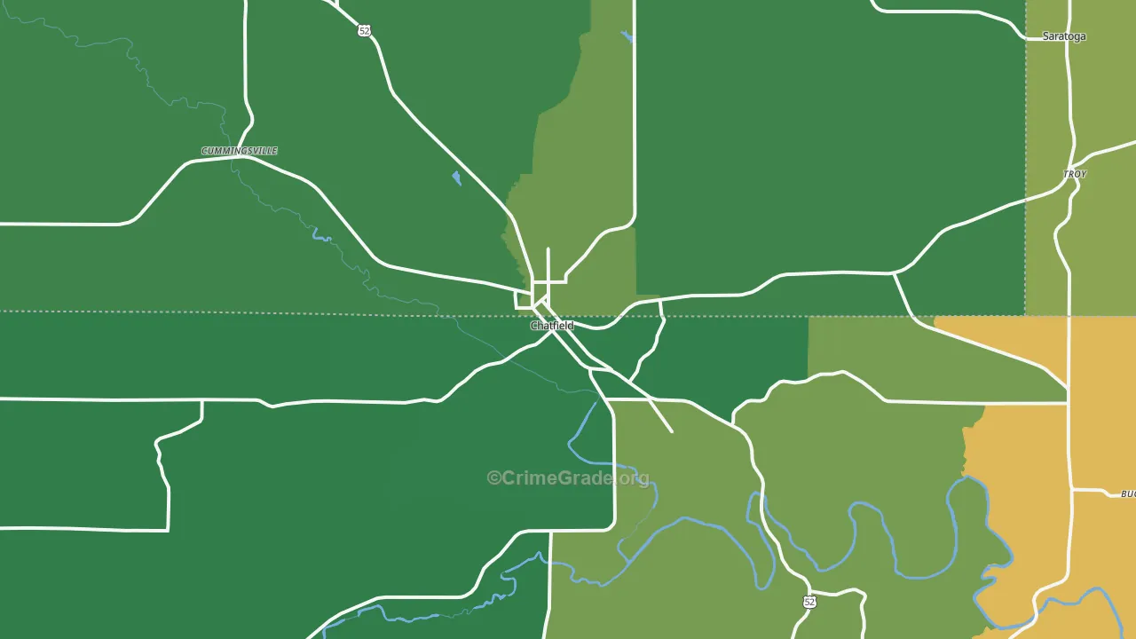 55923, MN Map of Theft Rates
