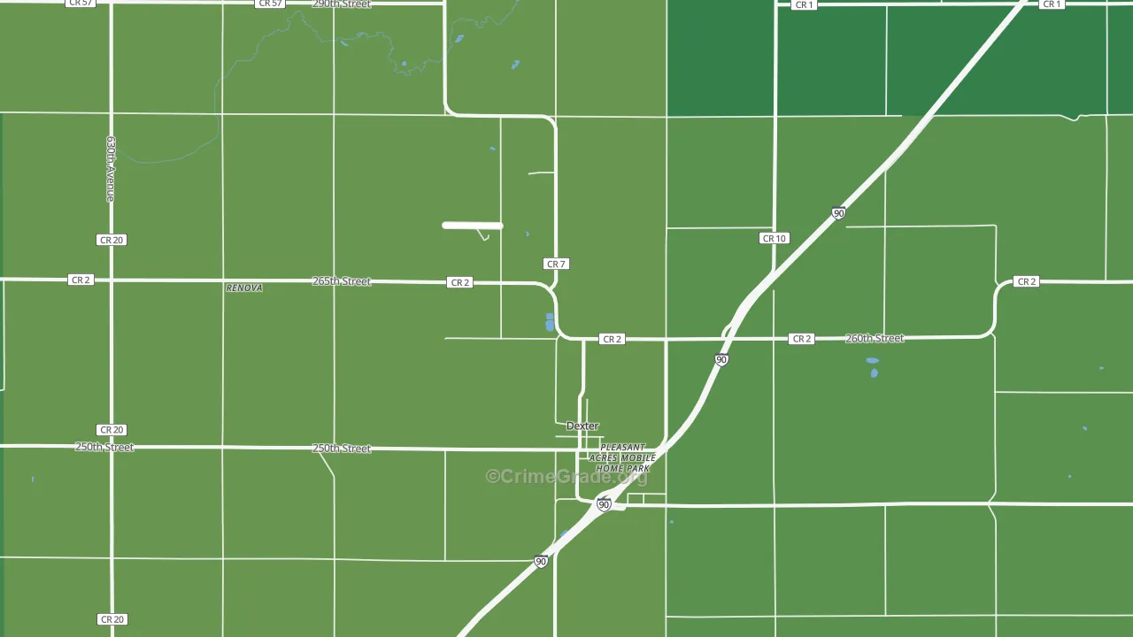 55926, MN Map of Theft Rates