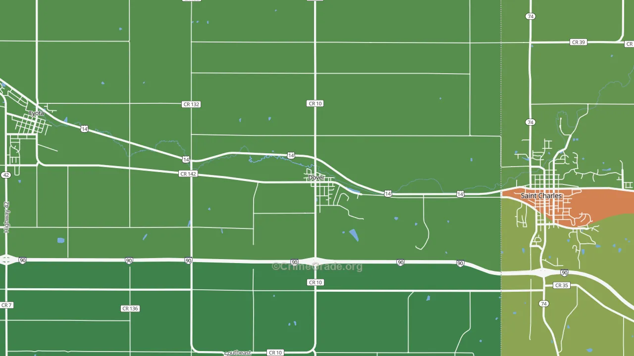 55929, MN Map of Theft Rates