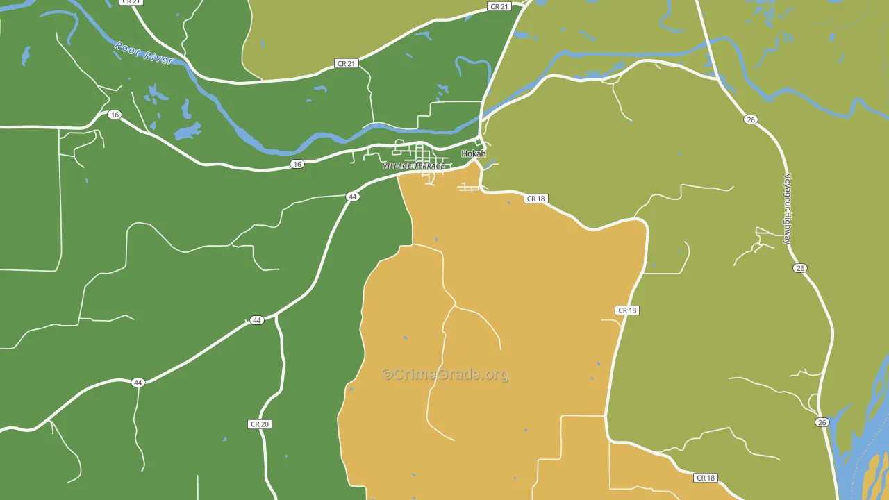 55941, MN Map of Theft Rates