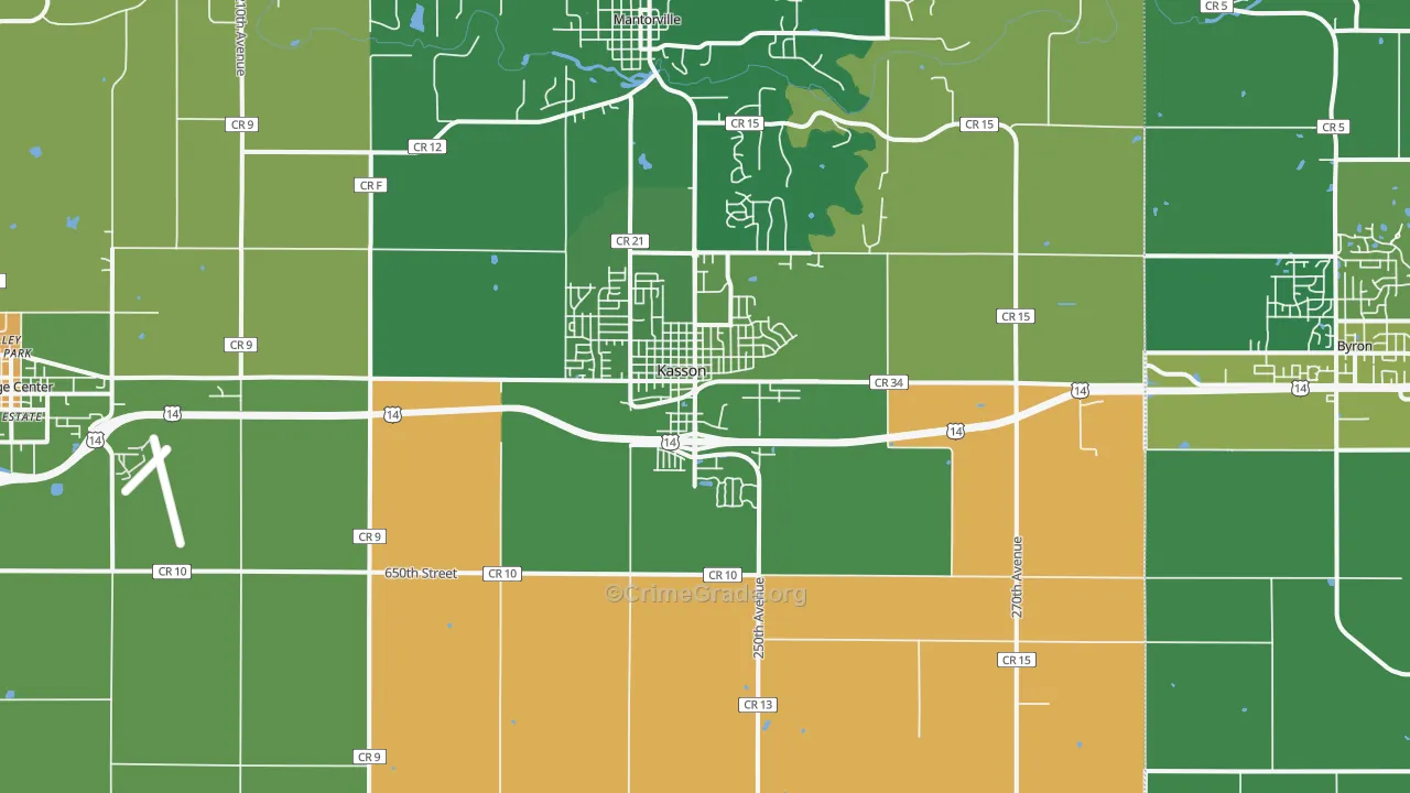 55944, MN Map of Theft Rates