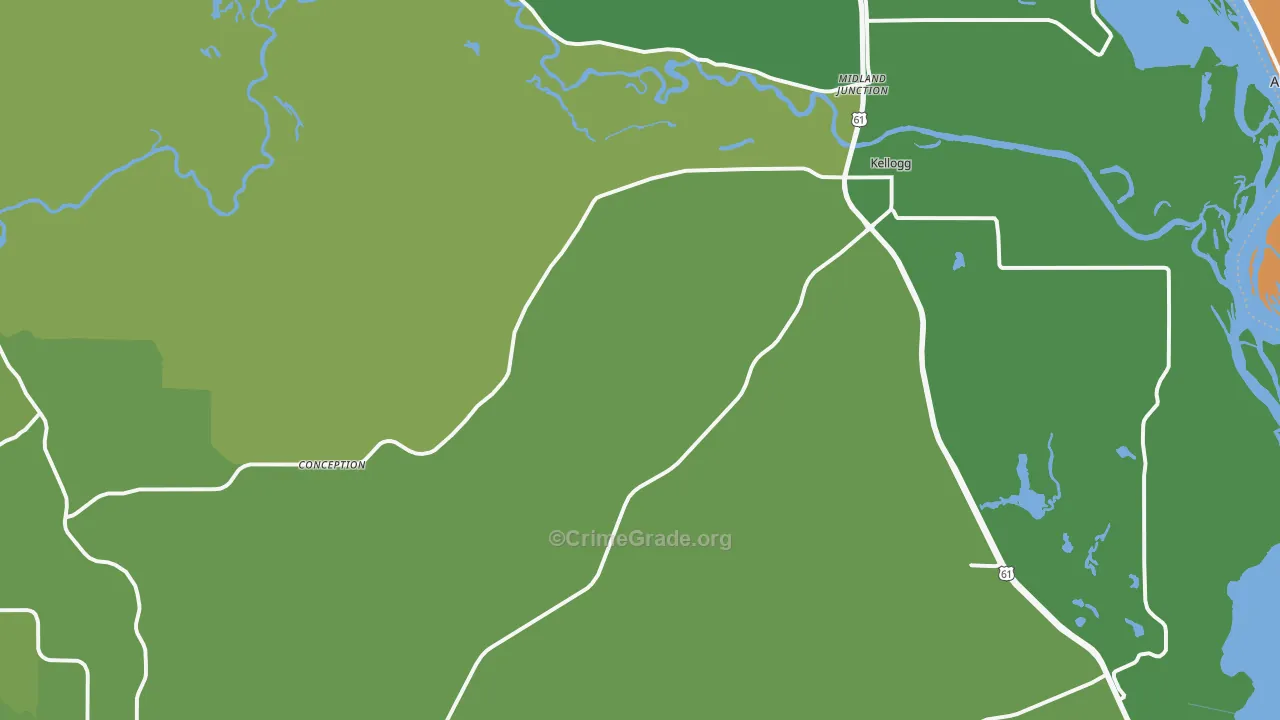 55945, MN Map of Theft Rates