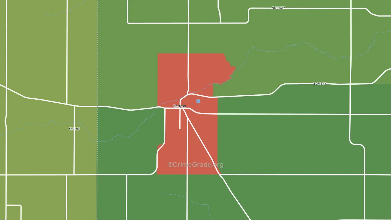 55946, MN Map of Theft Rates