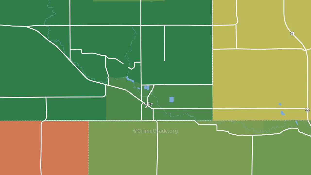 55951, MN Map of Theft Rates
