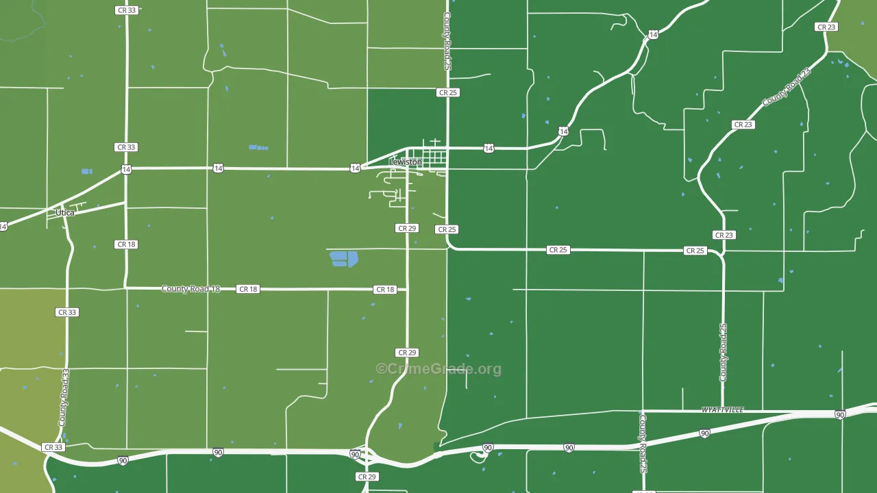 55952, MN Map of Theft Rates