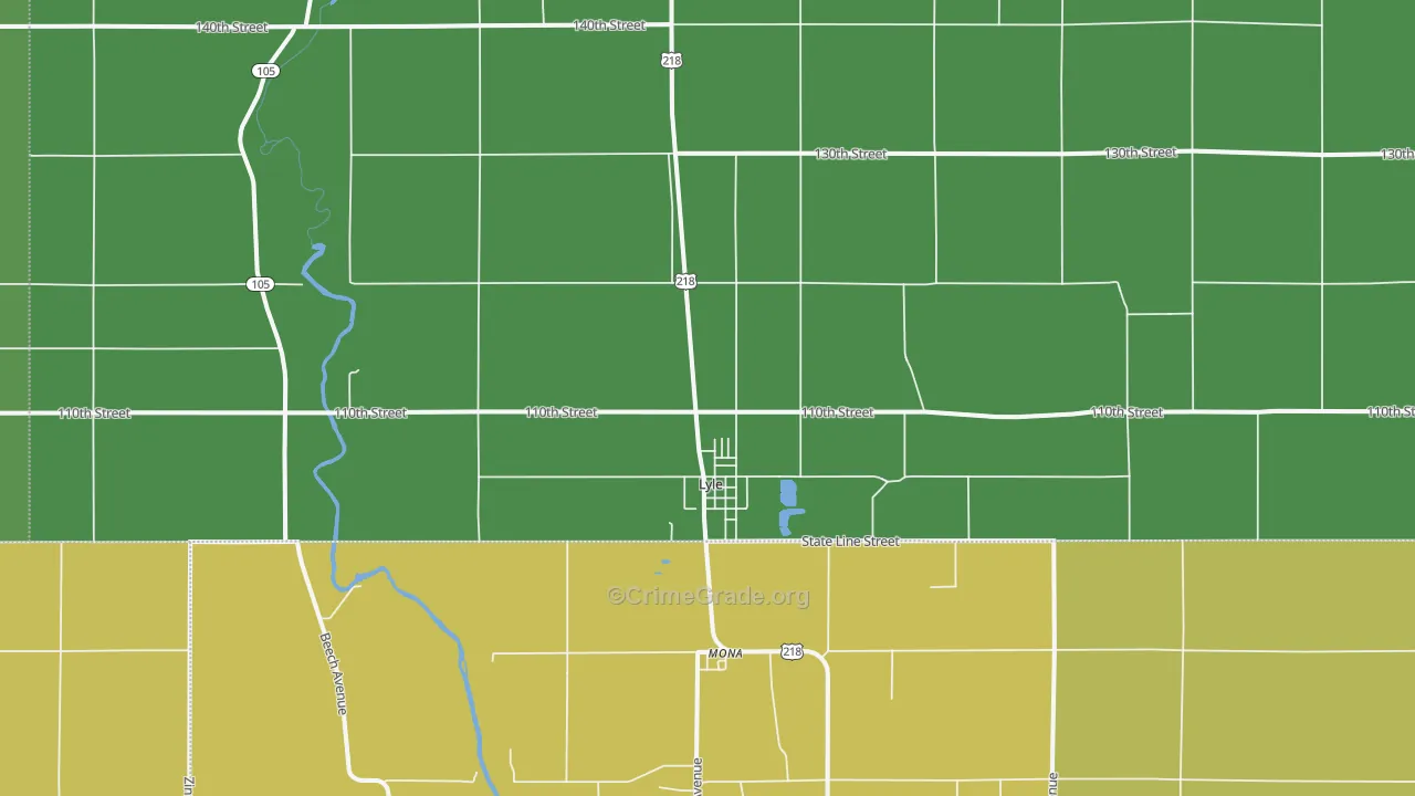 55953, MN Map of Theft Rates