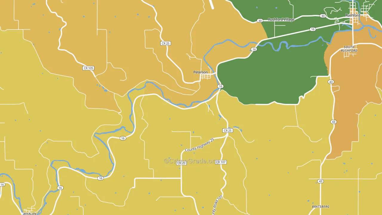 55962, MN Map of Theft Rates