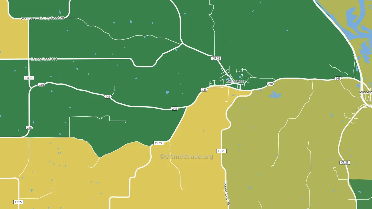 55969, MN Map of Theft Rates