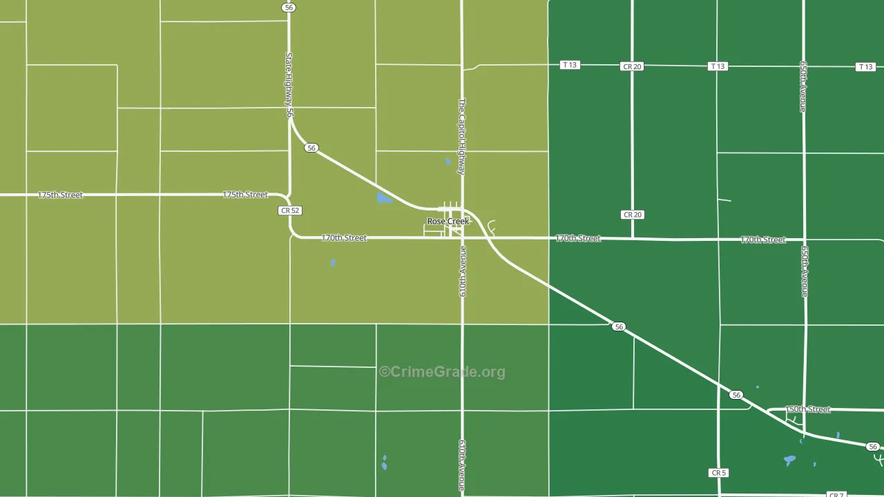 55970, MN Map of Theft Rates