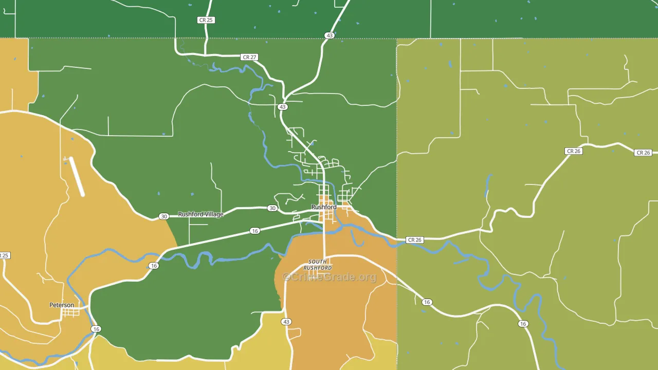 55971, MN Map of Theft Rates