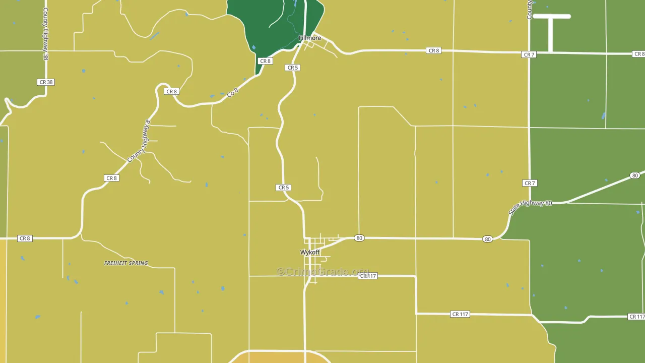 55990, MN Map of Theft Rates