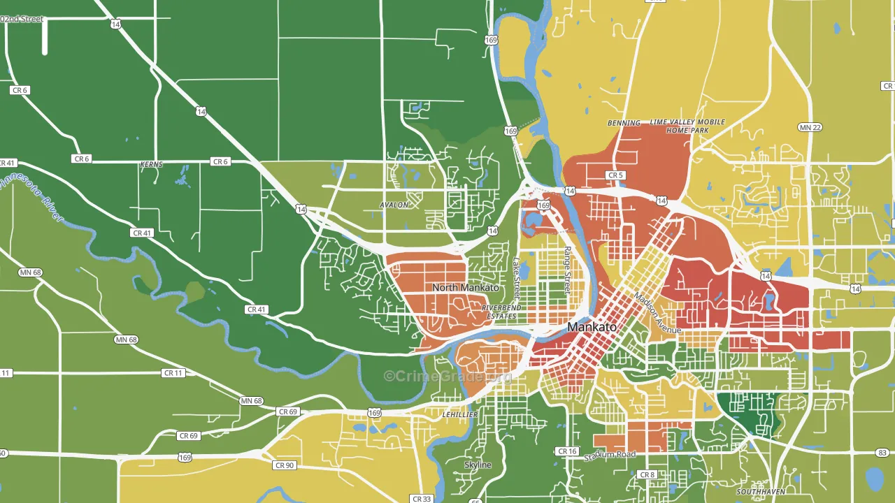 56003, MN Map of Theft Rates