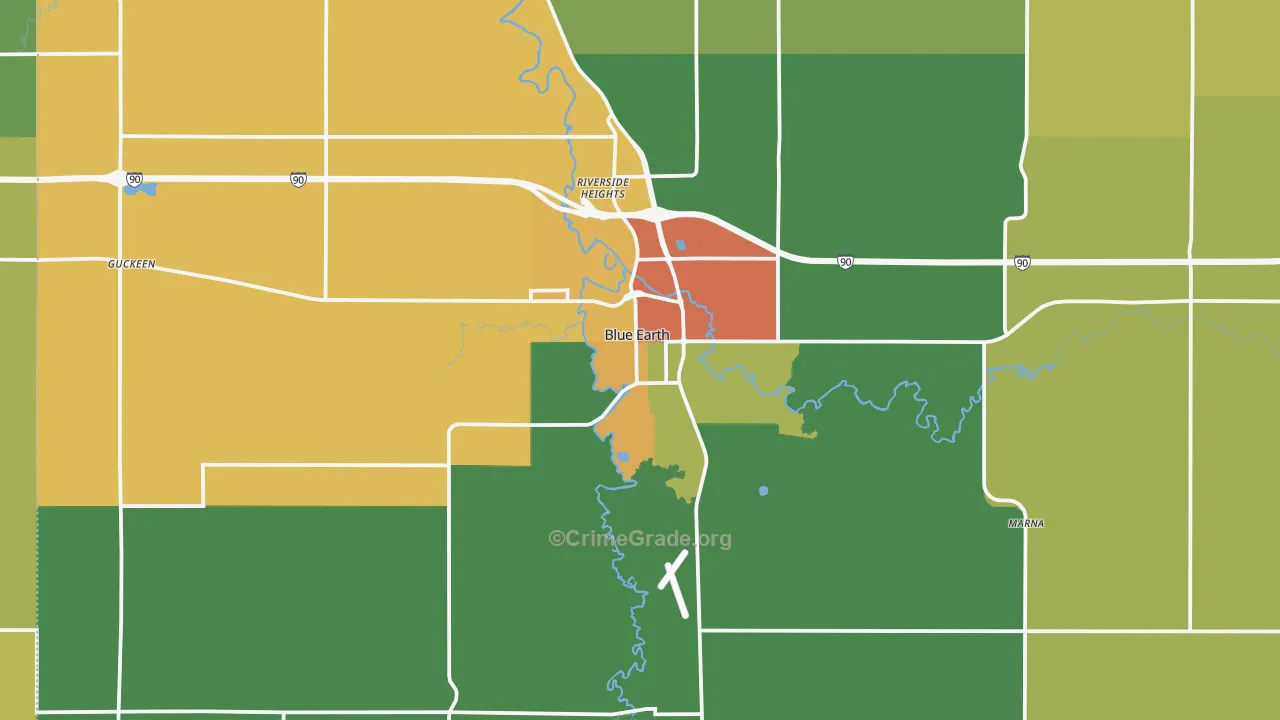 56013, MN Map of Theft Rates