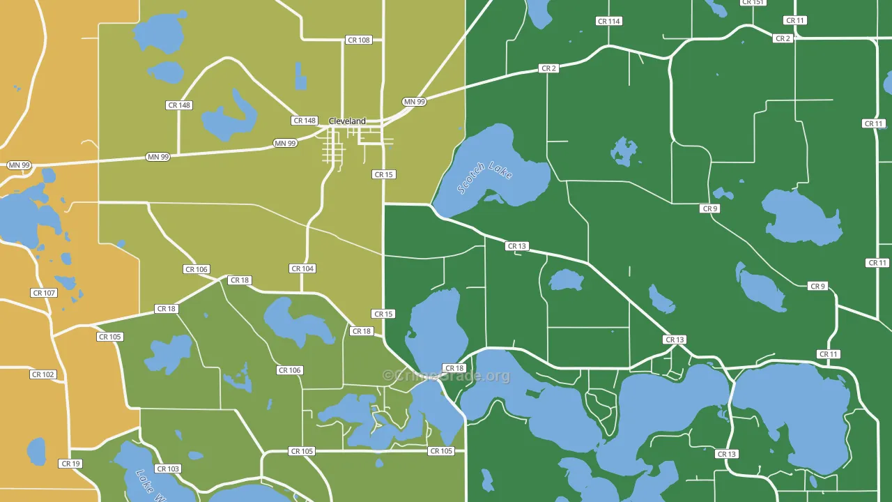 56017, MN Map of Theft Rates