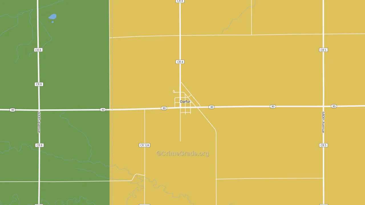 56022, MN Map of Theft Rates
