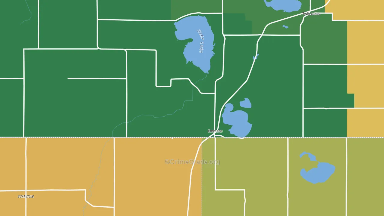 56029, MN Map of Theft Rates