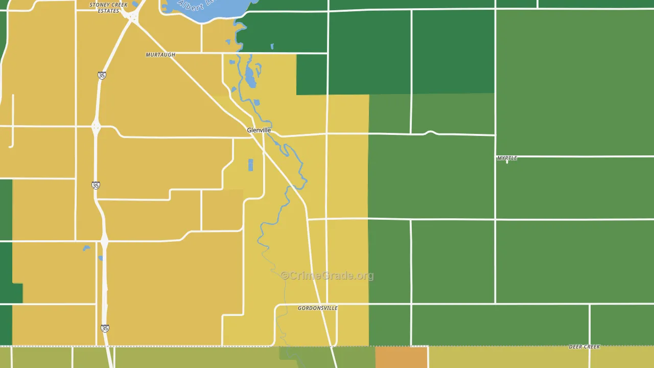 56036, MN Map of Theft Rates