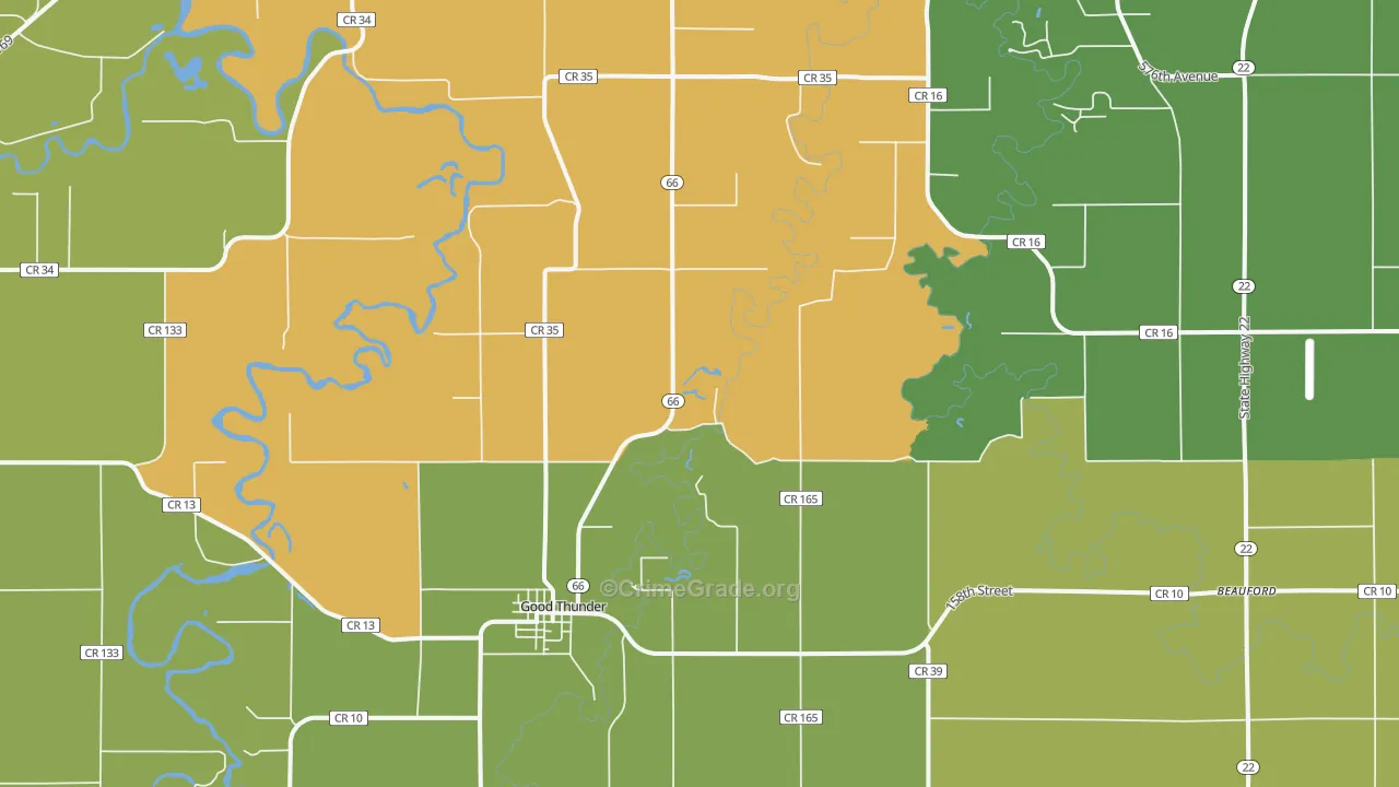 56037, MN Map of Theft Rates