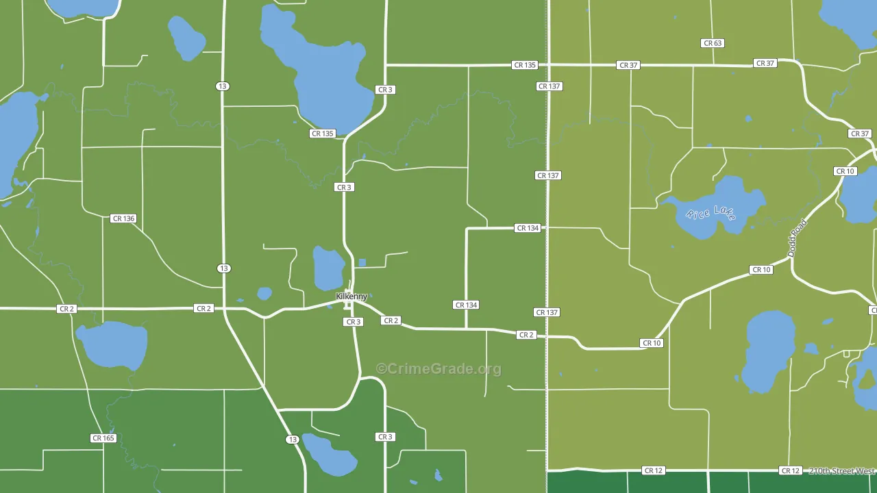 56052, MN Map of Theft Rates
