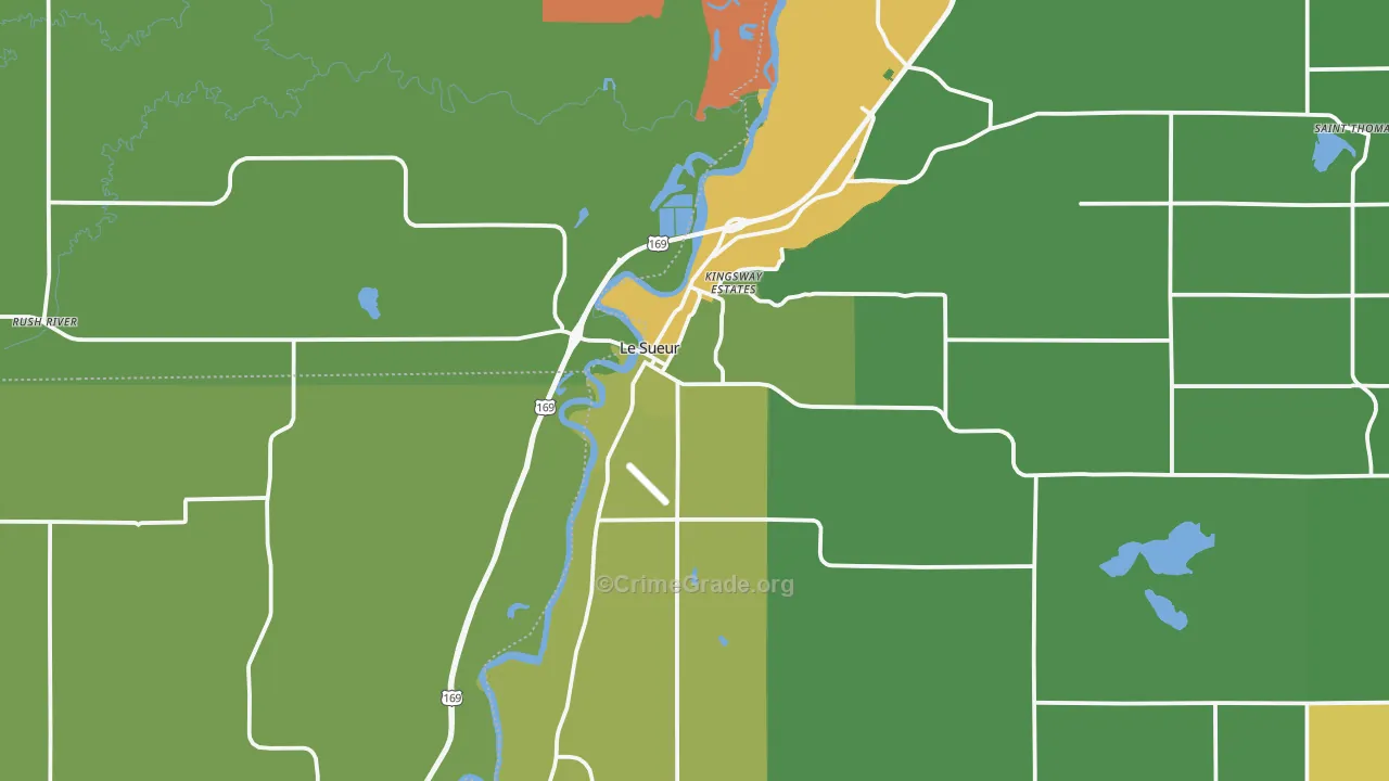 56058, MN Map of Theft Rates