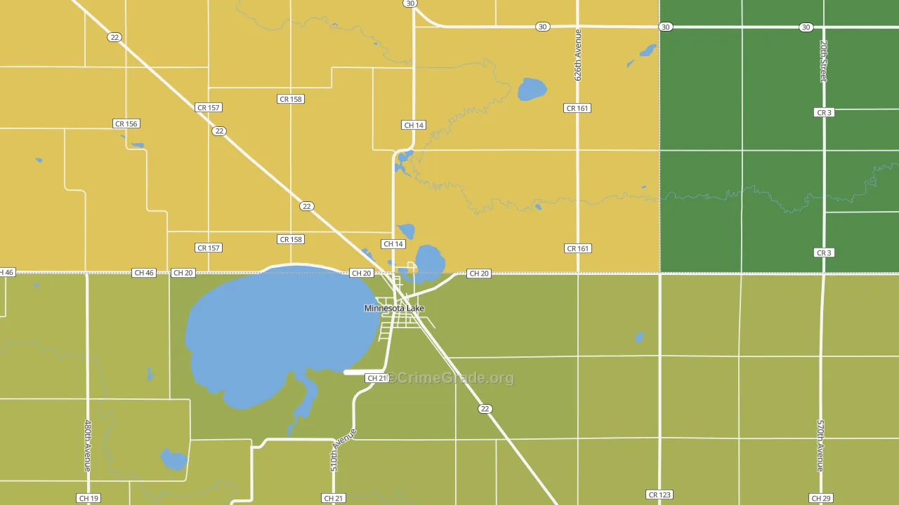 56068, MN Map of Theft Rates