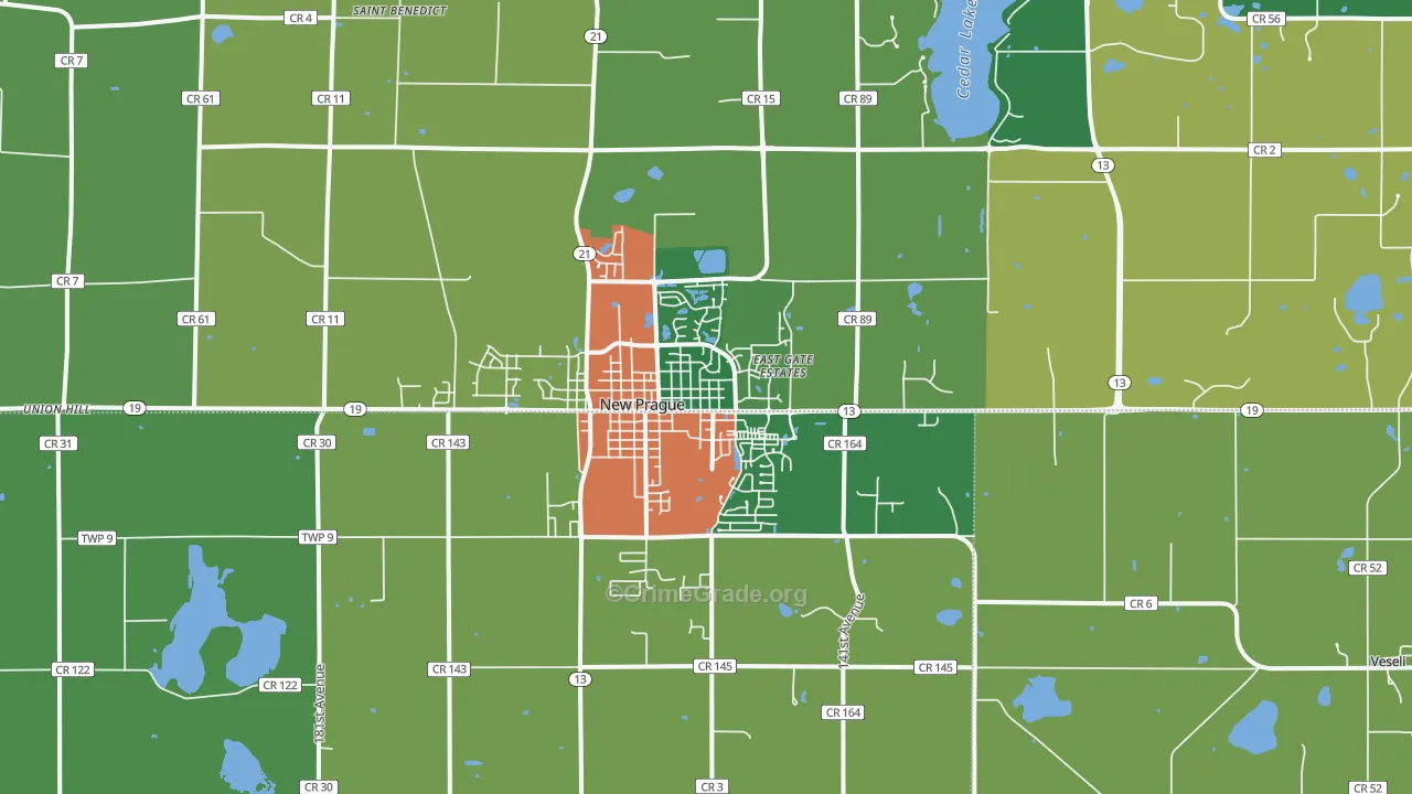 56071, MN Map of Theft Rates