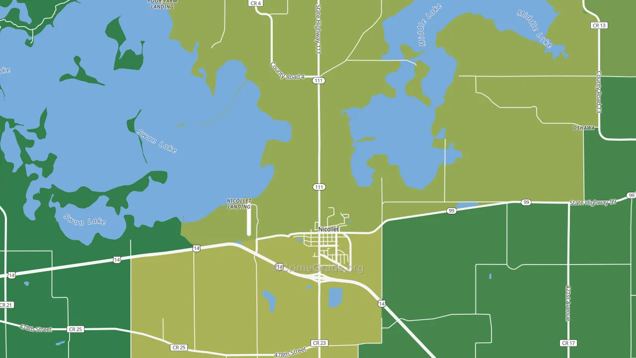 56074, MN Map of Theft Rates