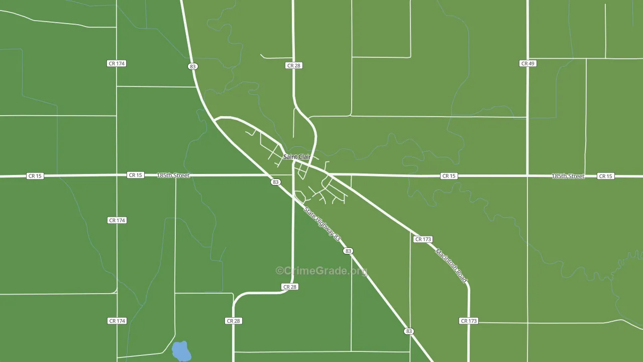 56080, MN Map of Theft Rates