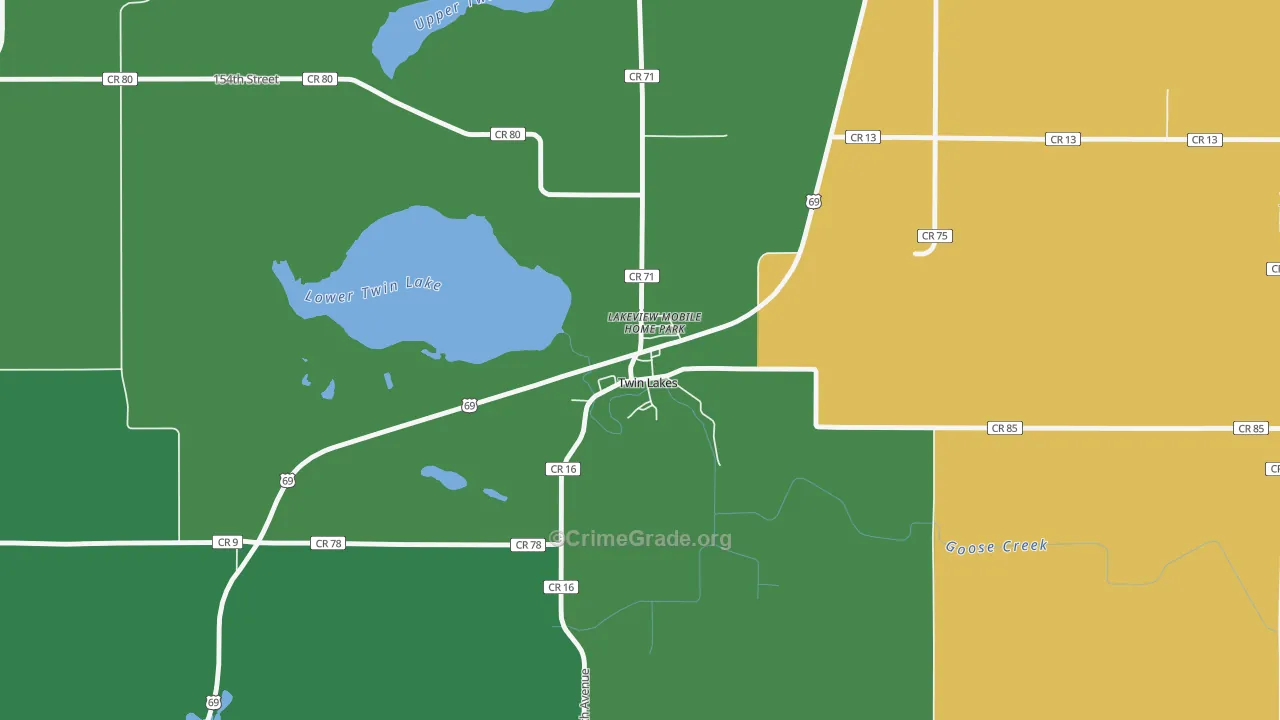 56089, MN Map of Theft Rates