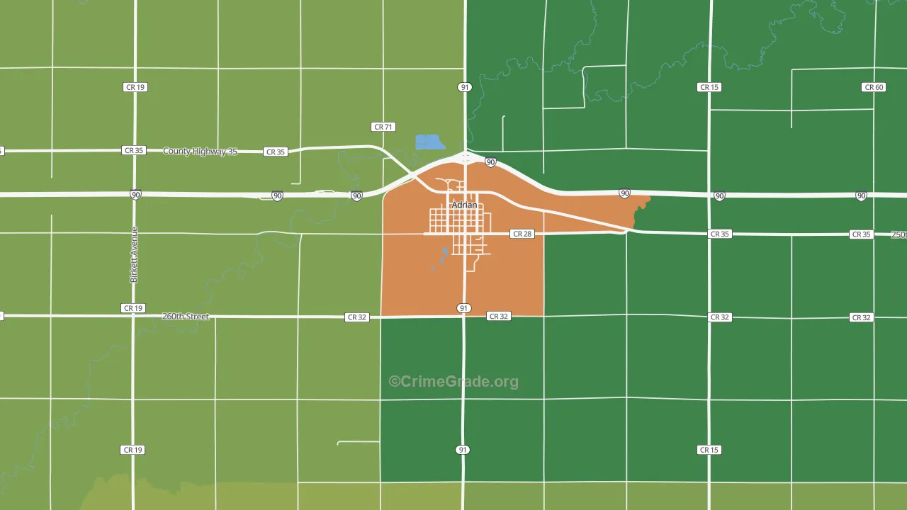 56110, MN Map of Theft Rates