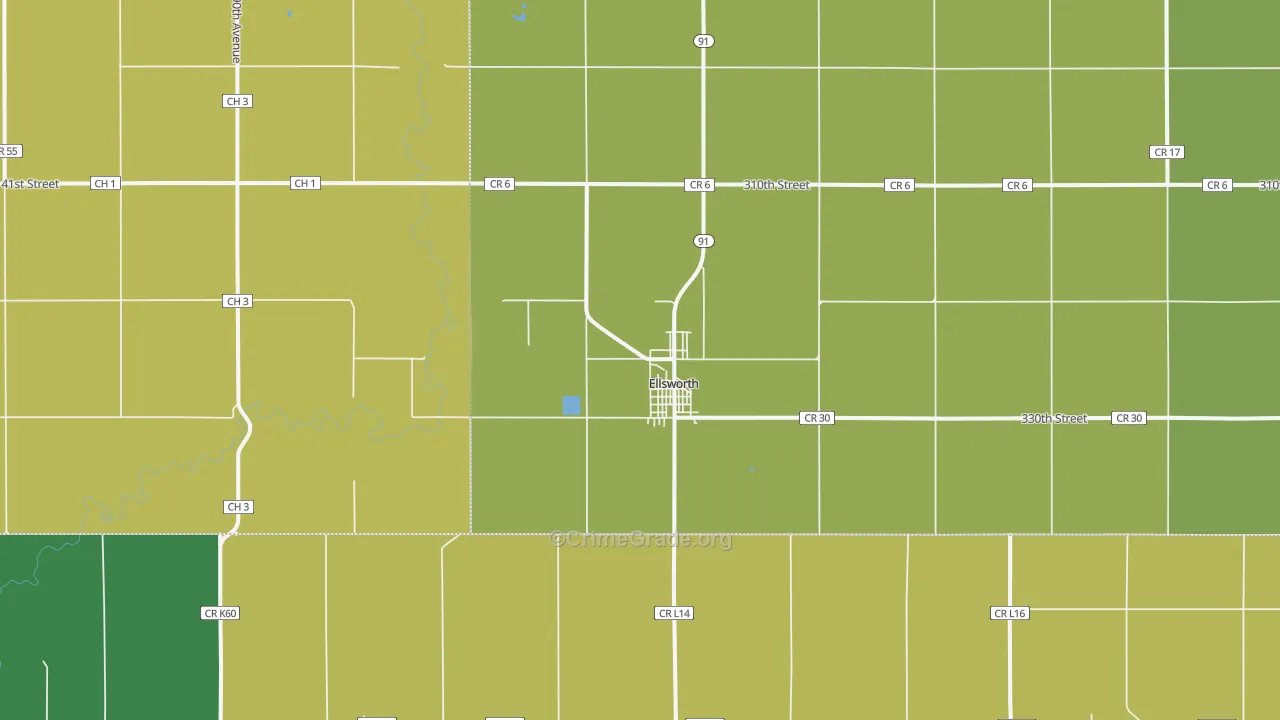 56129, MN Map of Theft Rates