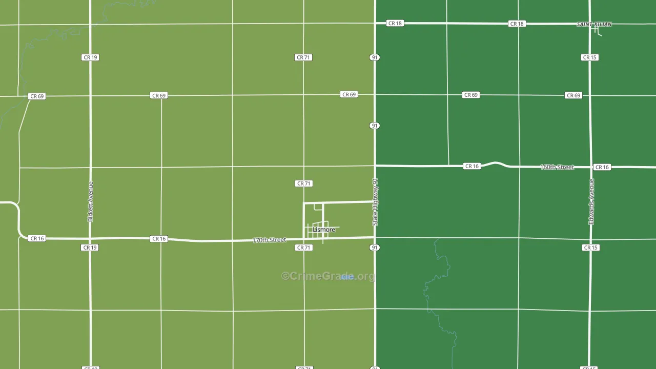 56155, MN Map of Theft Rates