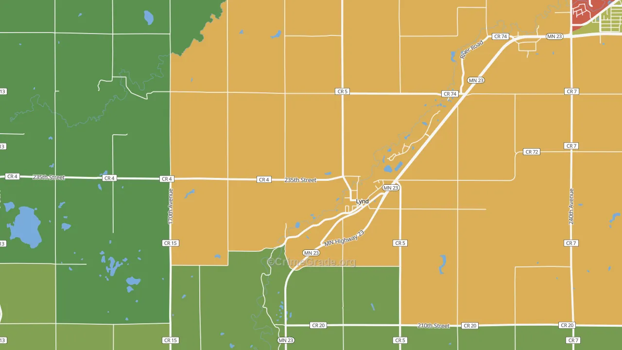 56157, MN Map of Theft Rates