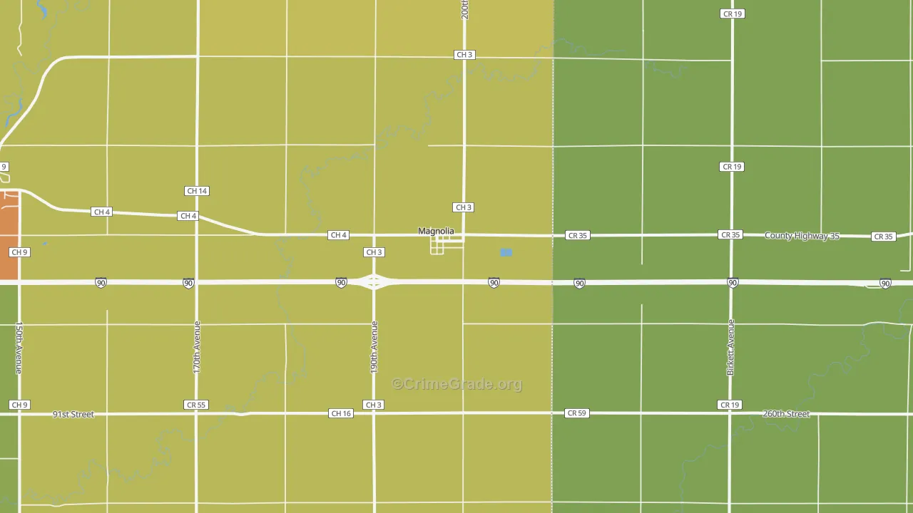 56158, MN Map of Theft Rates