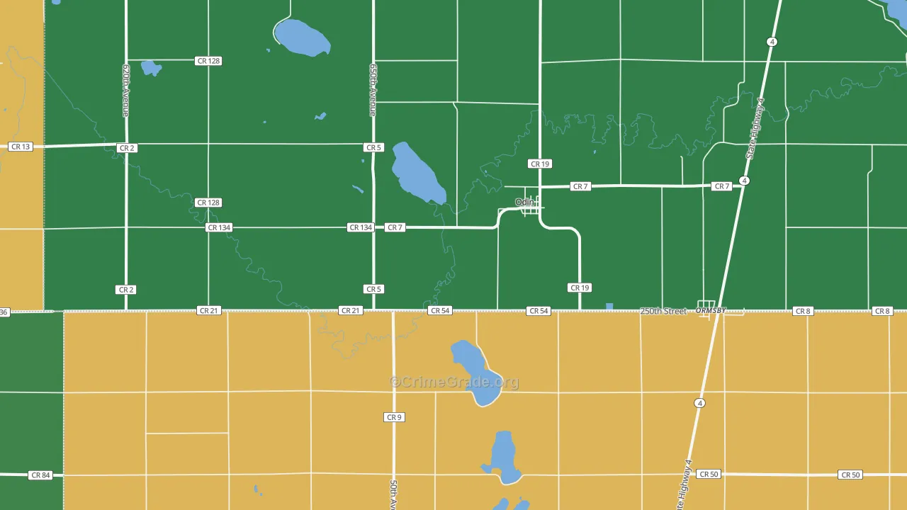 56160, MN Map of Theft Rates