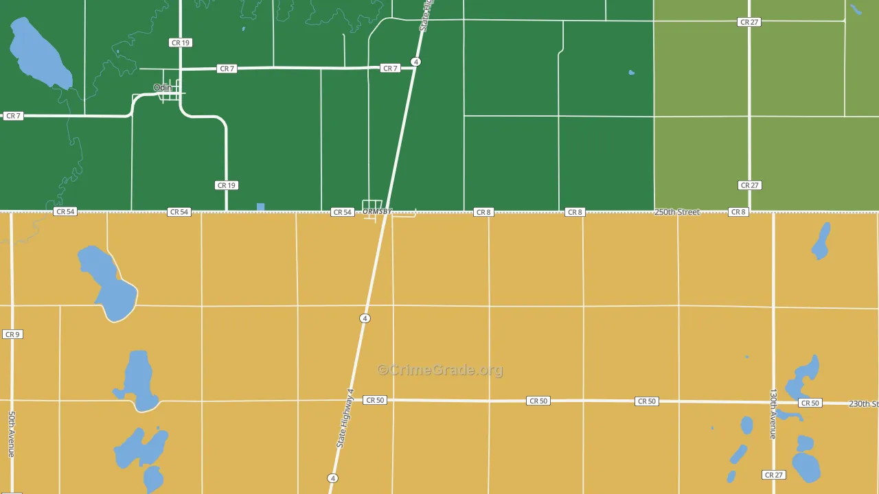56162, MN Map of Theft Rates