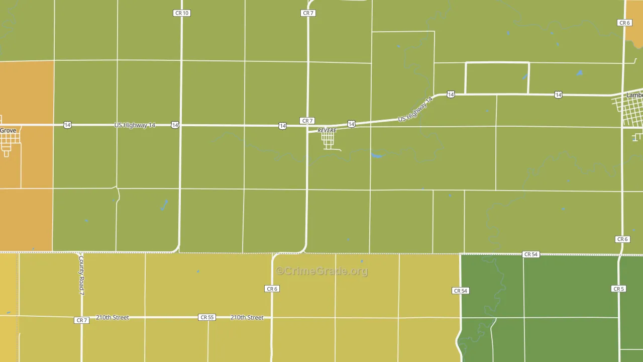56166, MN Map of Theft Rates
