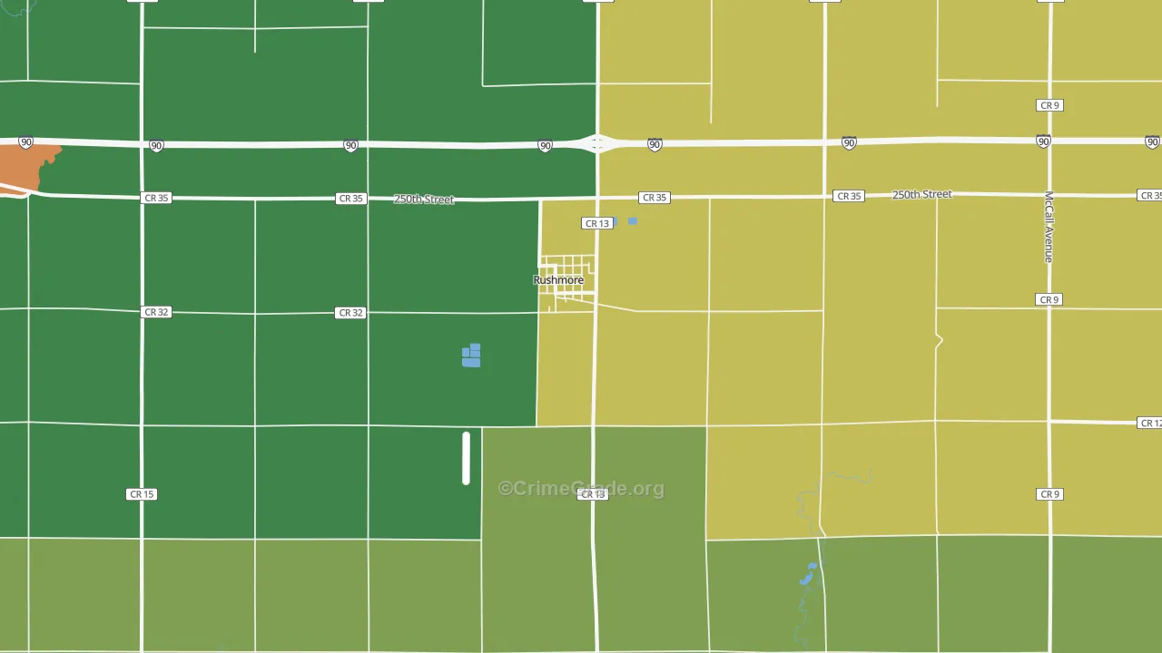 56168, MN Map of Theft Rates
