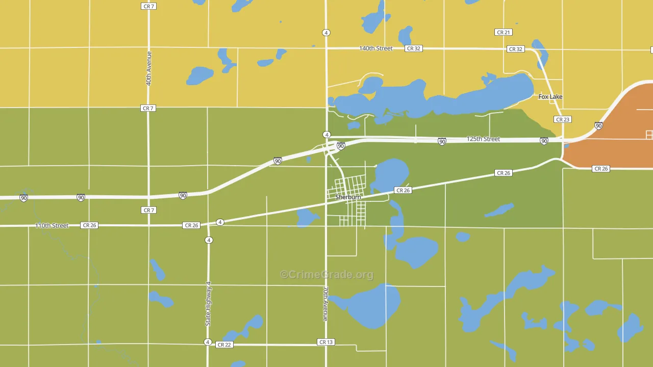 56171, MN Map of Theft Rates