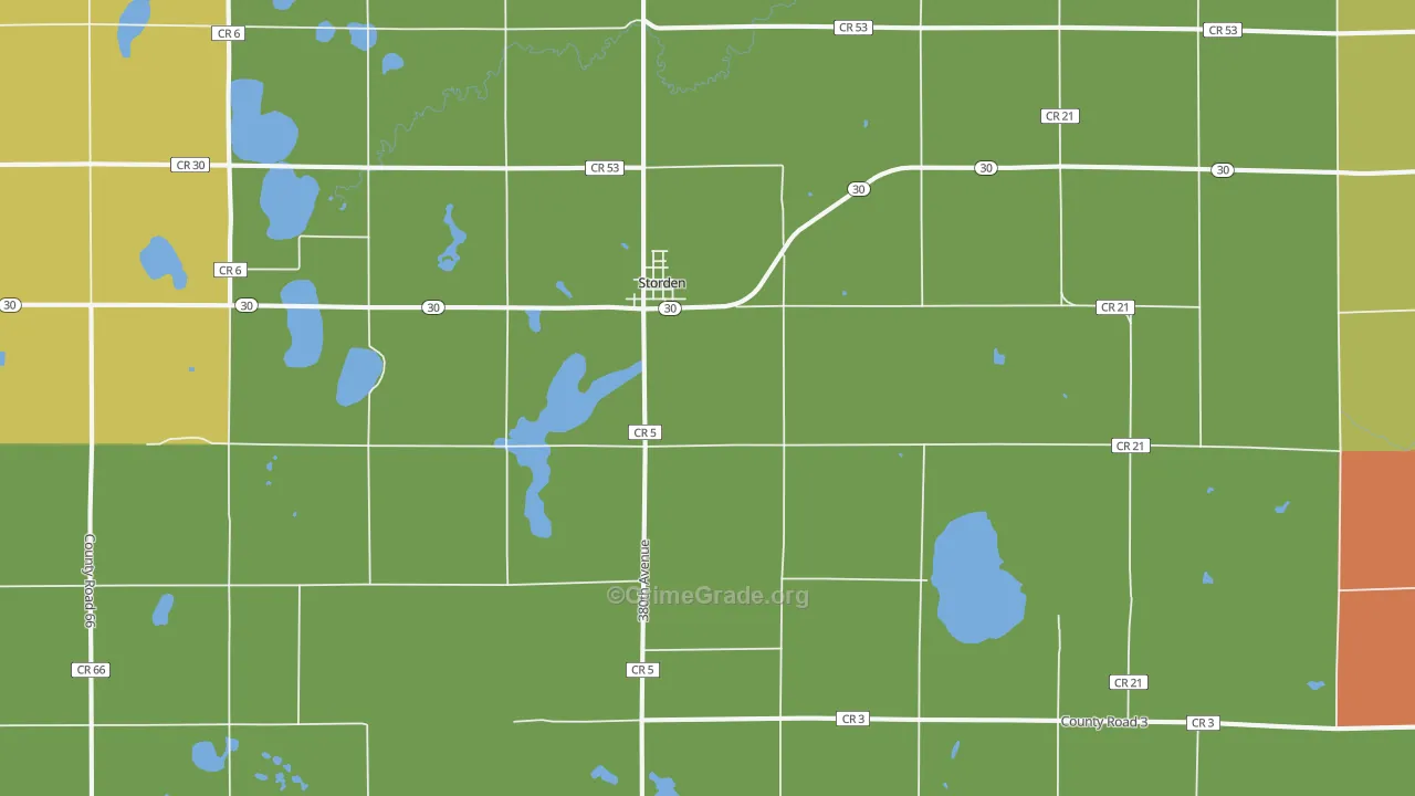 56174, MN Map of Theft Rates