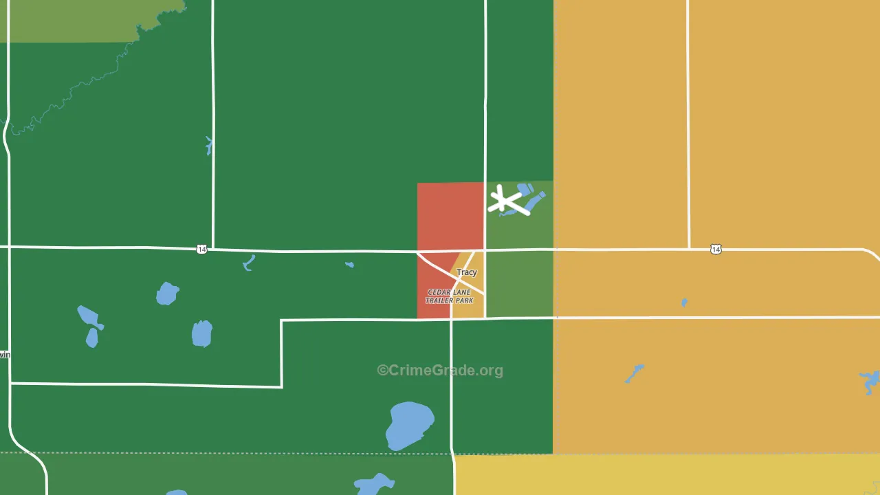 56175, MN Map of Theft Rates