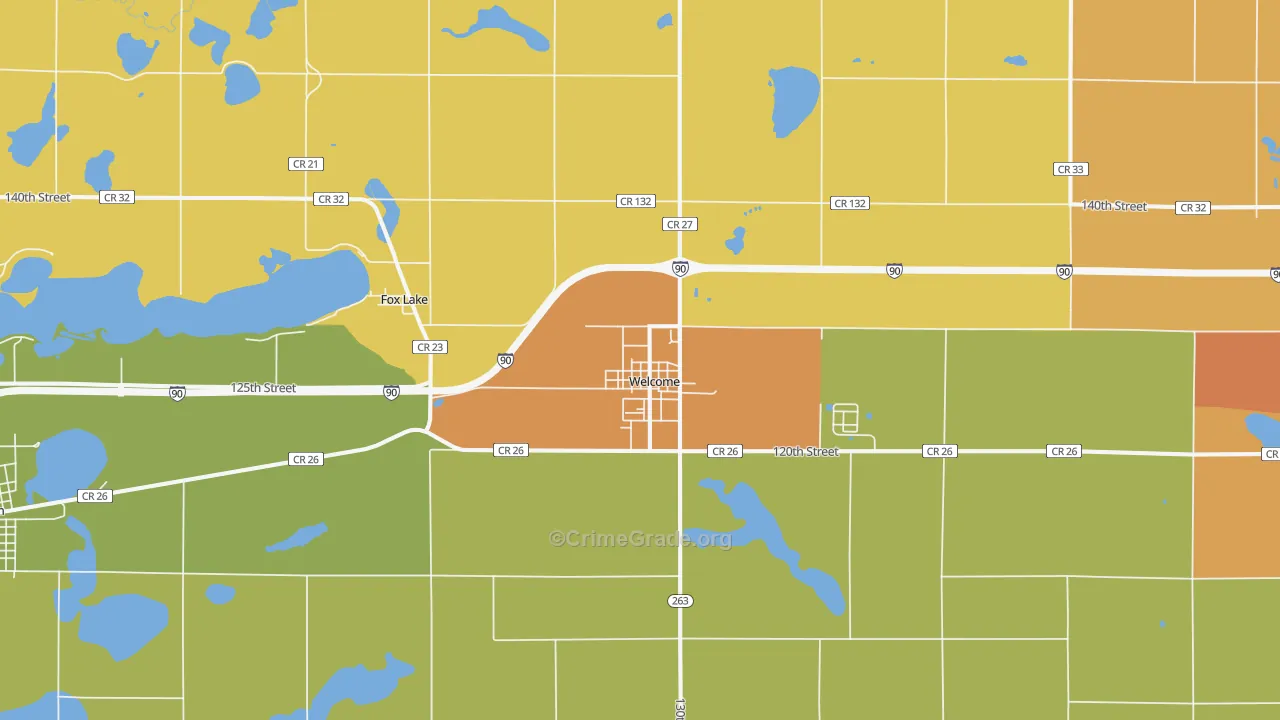 56181, MN Map of Theft Rates