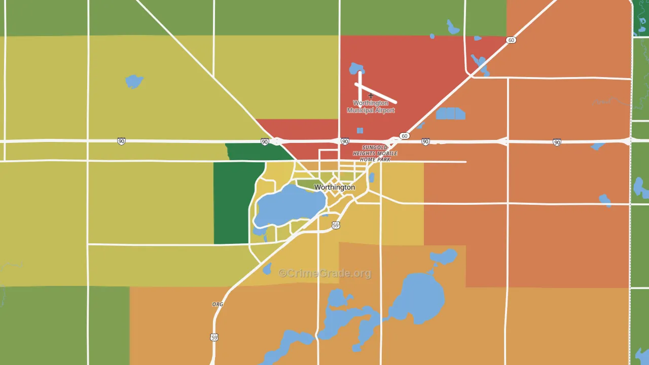 56187, MN Map of Theft Rates