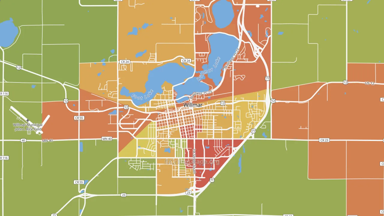 56201, MN Map of Theft Rates