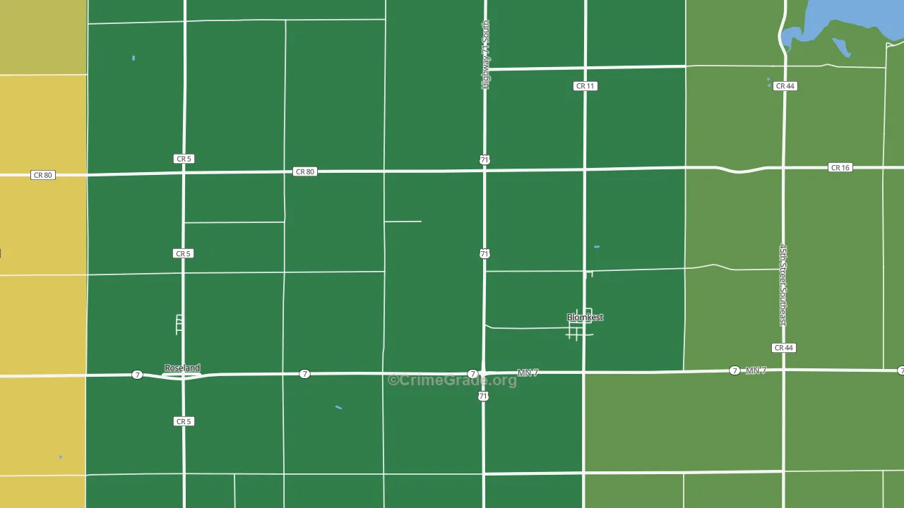 56216, MN Map of Theft Rates