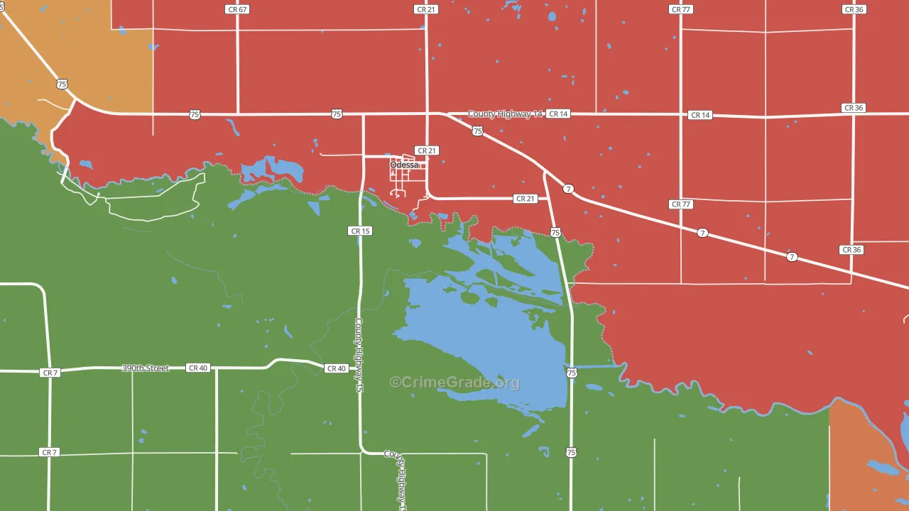 56276, MN Map of Theft Rates