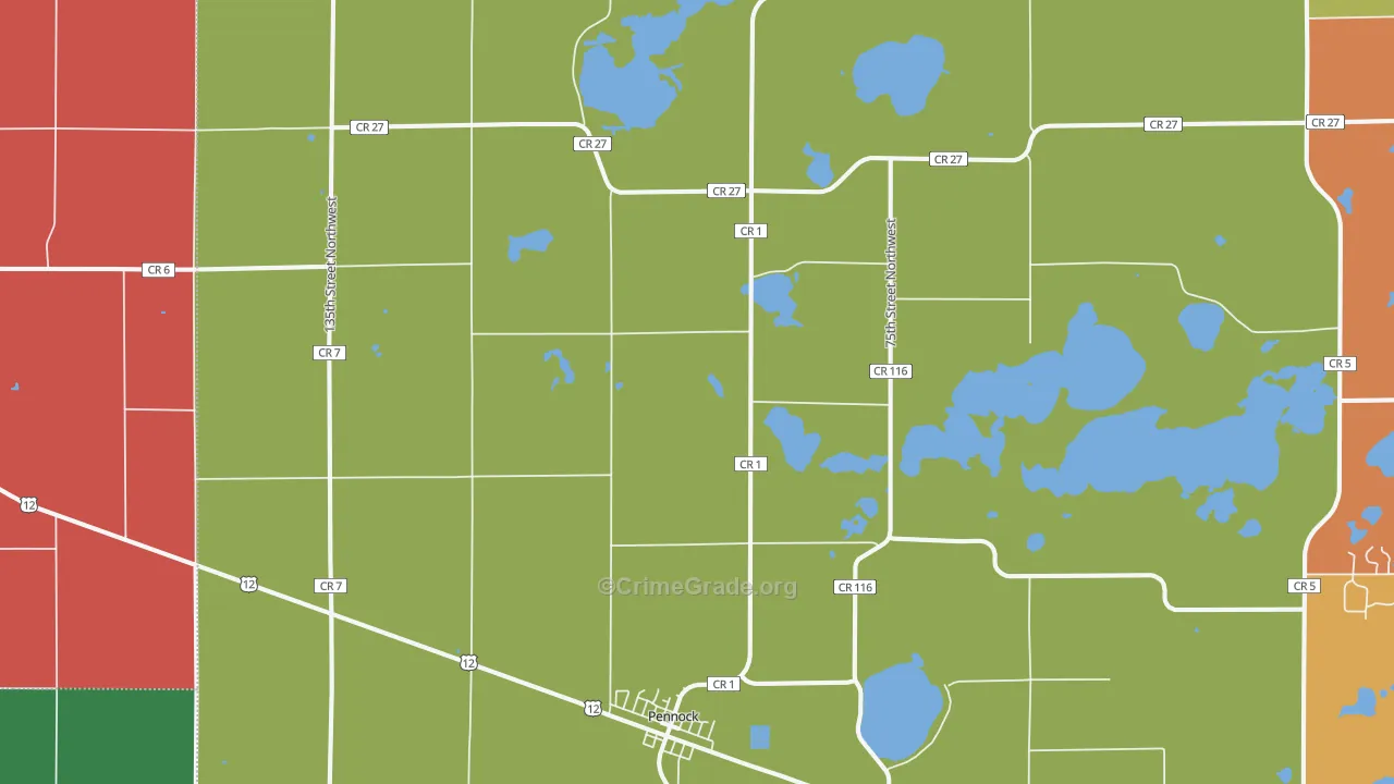 56279, MN Map of Theft Rates