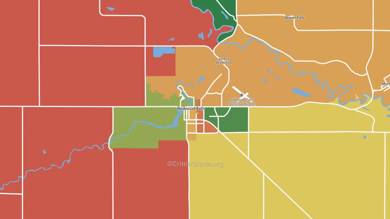 56283, MN Map of Theft Rates